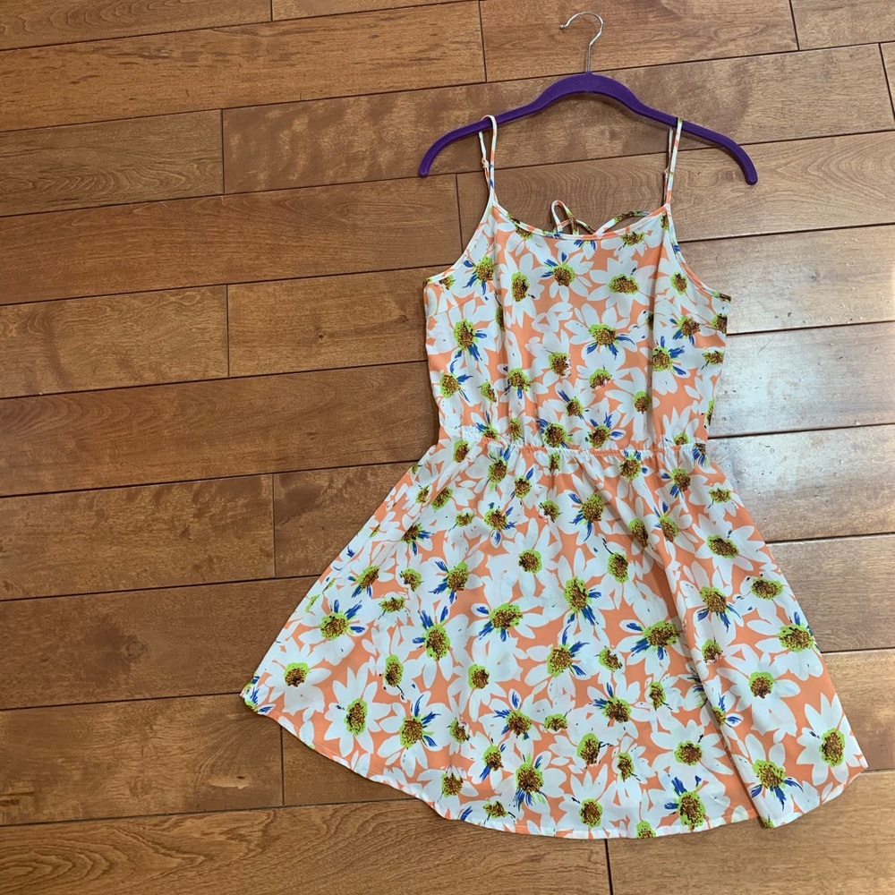 Sunflower tie back sundress